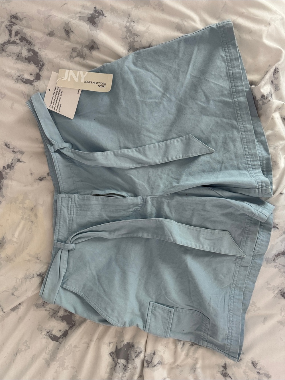 Jones New York Pale Blue Cotton Shorts